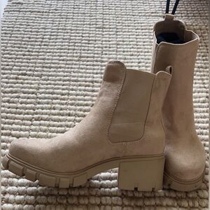Madden Girl suede tan ankle bootie